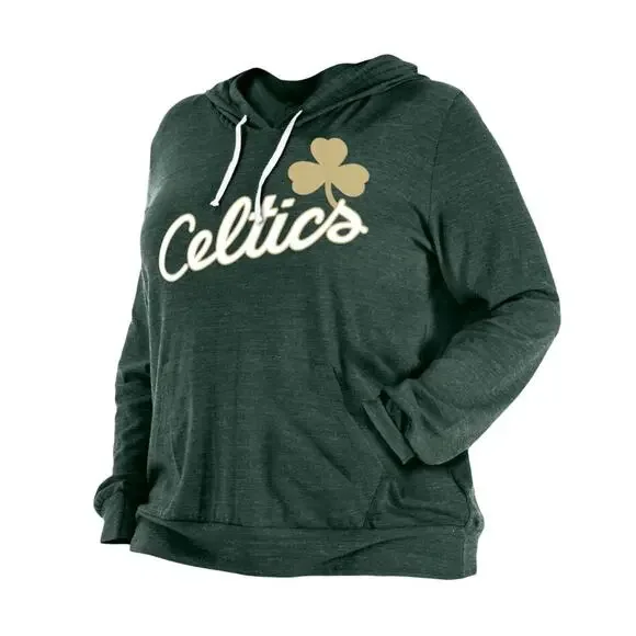 New Era Women’s  Boston Celtics long sleeve hoodie Green size 4X - Picture 9 of 9